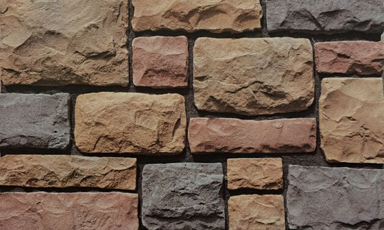 Ognioodporny fornir ze sztucznego kamienia, 14 mm Faux Stacked Stone Antyczny wapień