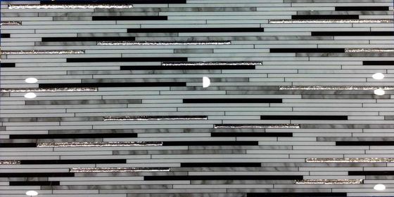 500SQM 9,5 mm Płytki z wzorem kwiatowym, 30x60 cm Dekoracyjne płytki podłogowe Złota srebrna linia