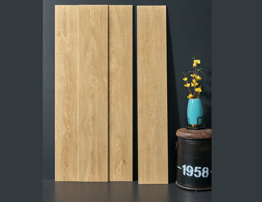 SGS 250mm Szerokość Drewniane płytki porcelanowe Beżowy krem ​​do dekoracji przestrzeni 0,95 cm Space