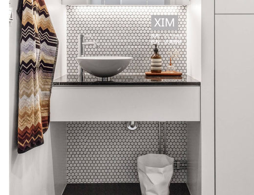 Geometryczne matowe szkło SGS Hexagon Mosaic Tile Luxury Hotel Full Body 305,5 x 265 mm