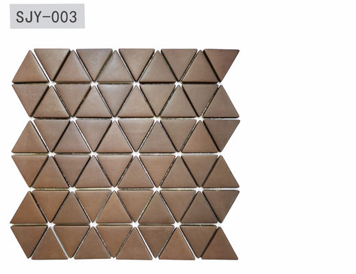 100Sqm 6mm Dekoracyjne Mozaiki Płytki Metalowe Przeszklone Całe Ciało Ciemny Kolor 310,5x308mm