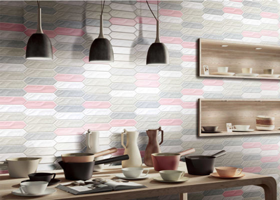 Płytka ceramiczna ścienna Picket Ripple 75x300mm - Błyszcząca, nowoczesna, 3D, drukowana atramentowo