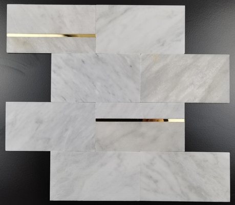 300x300x4mm Metalowa mozaika z naturalnego kamienia w mieszanych kolorach