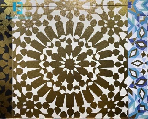 60x60cm Sun Flower Złote kolorowe płytki podłogowe Druk atramentowy 3D